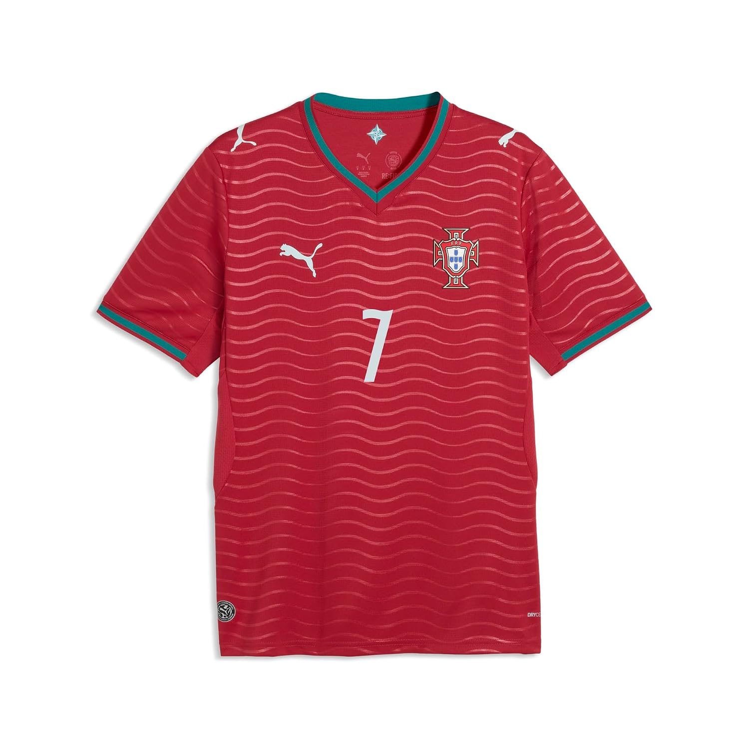 Men's Portugal 2026 Home V-Neck Short Sleeve Soccer Jersey
