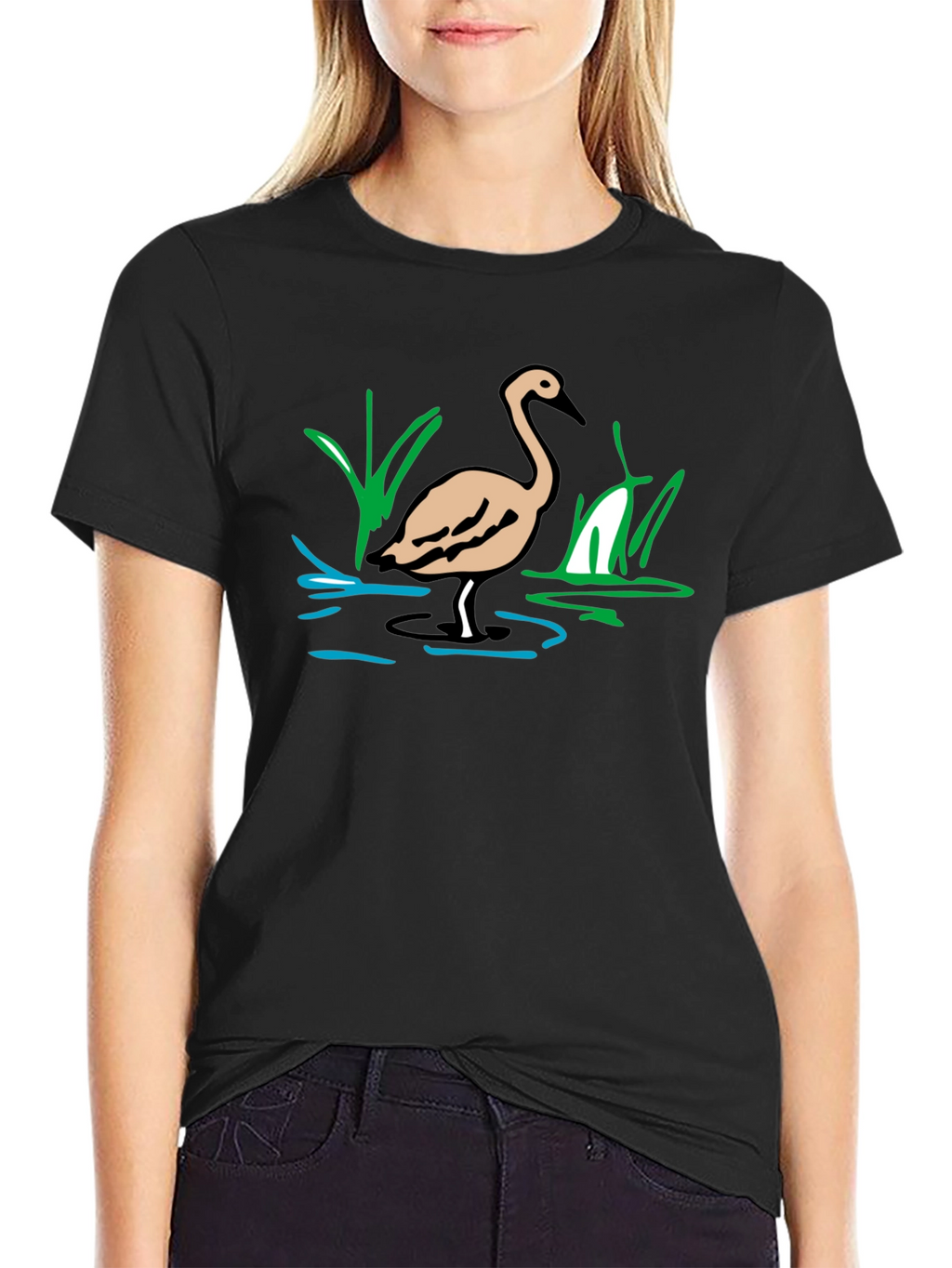 Heron T-Shirt - Nature Inspired Graphic Tee