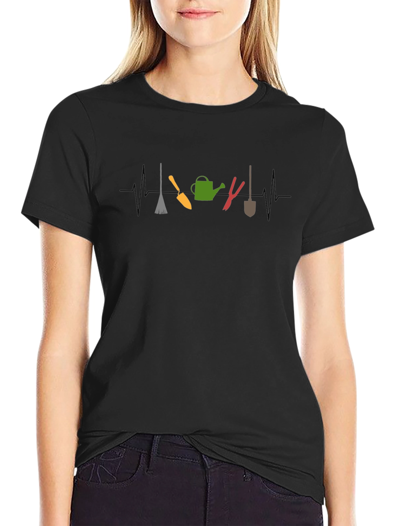 Gardening Heartbeat T-Shirt - Gardeners Life Line Tee