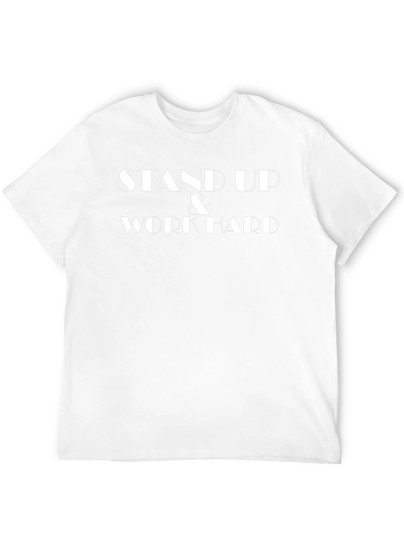 Stand Up & Work Hard Black Graphic Tee