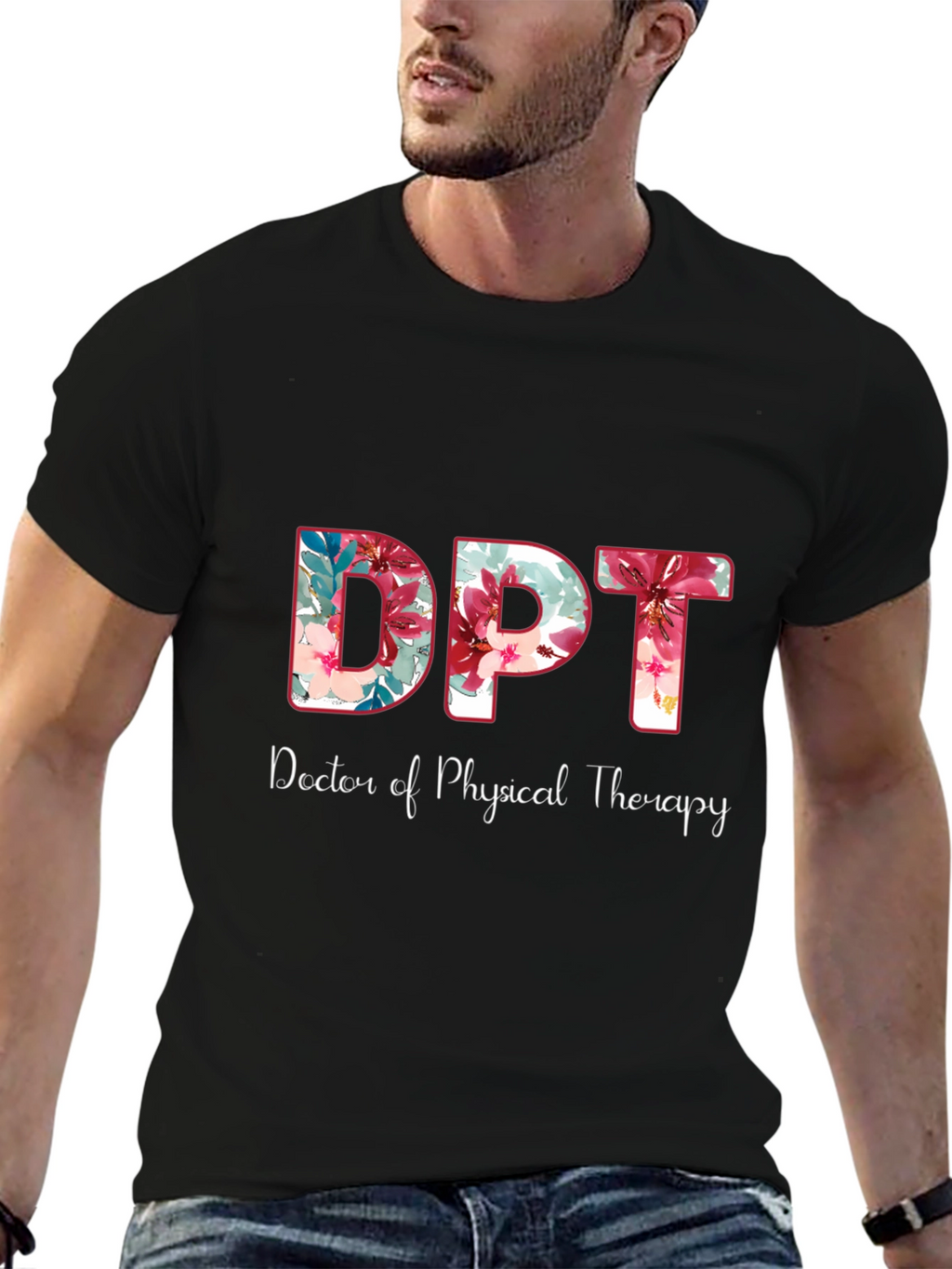 Floral DPT Doctor of Physical Therapy Shirt
