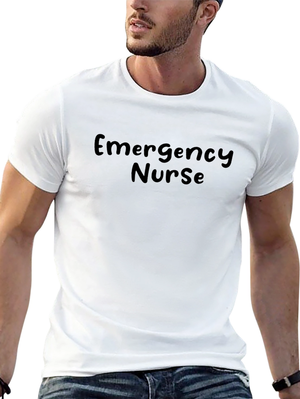 Emergency Nurse T-Shirt - Black Cotton Tee