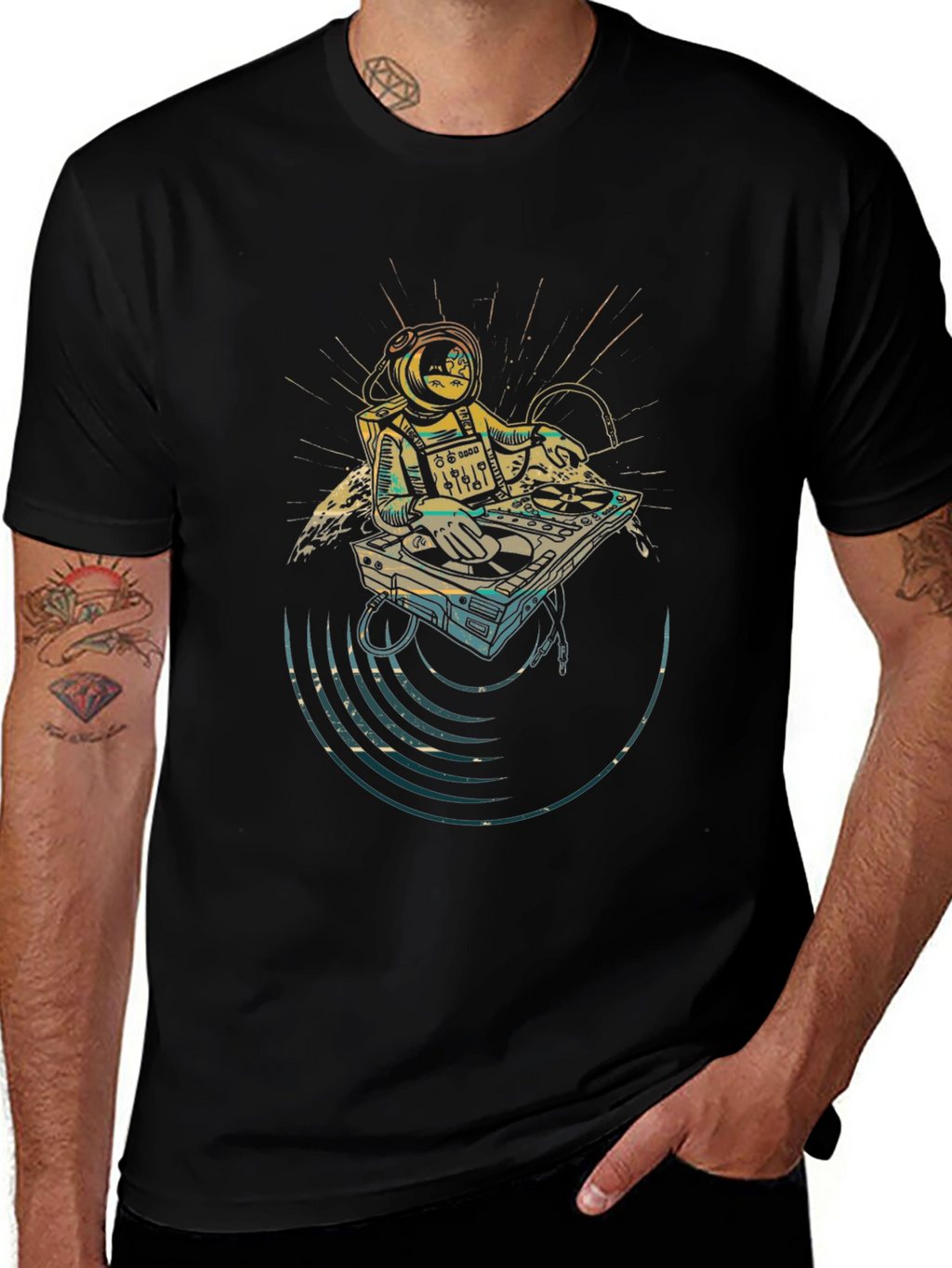 Astronaut DJ Graphic T-Shirt