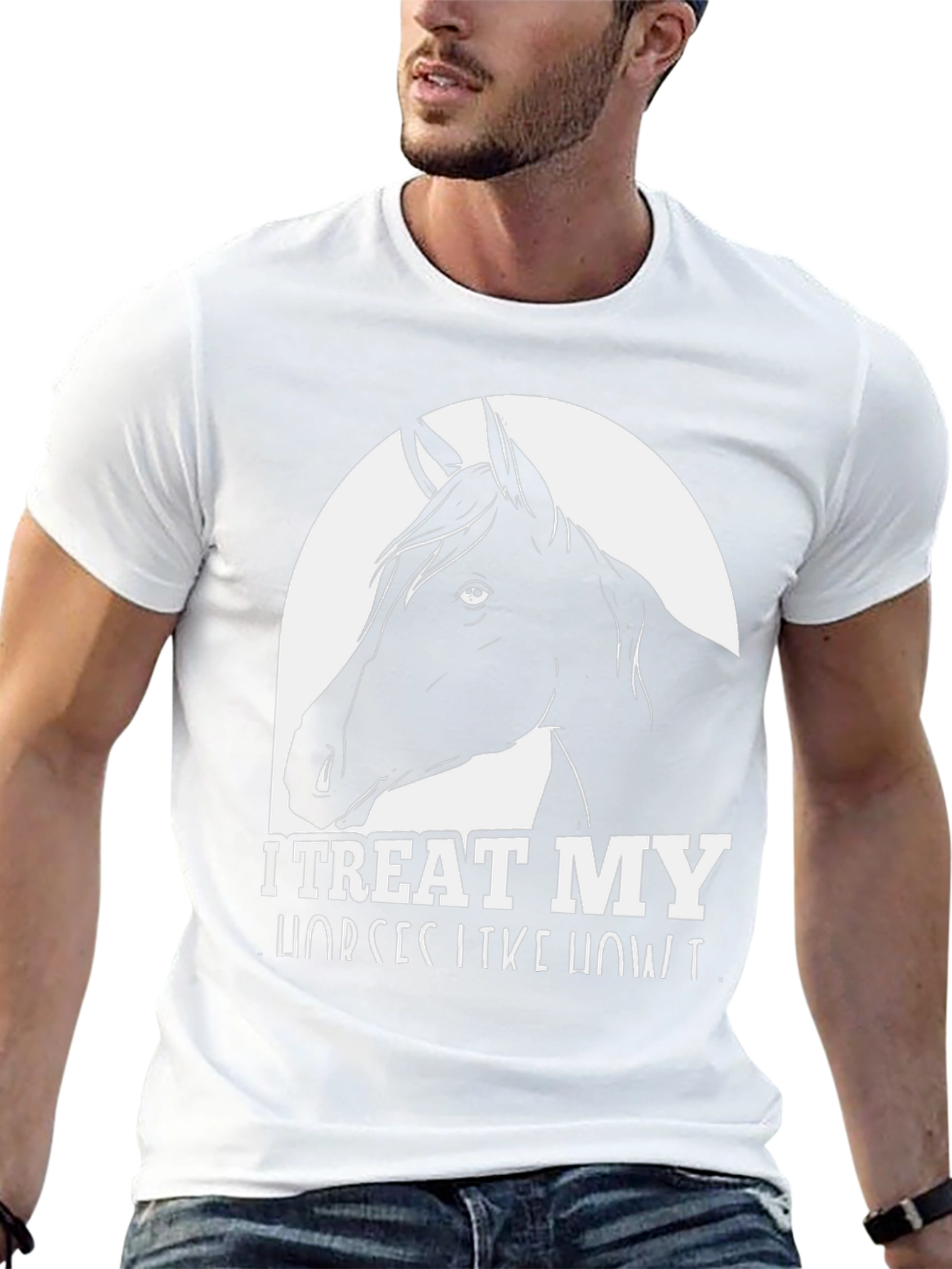 I Treat My Horses Like Royalty Black Graphic Tee