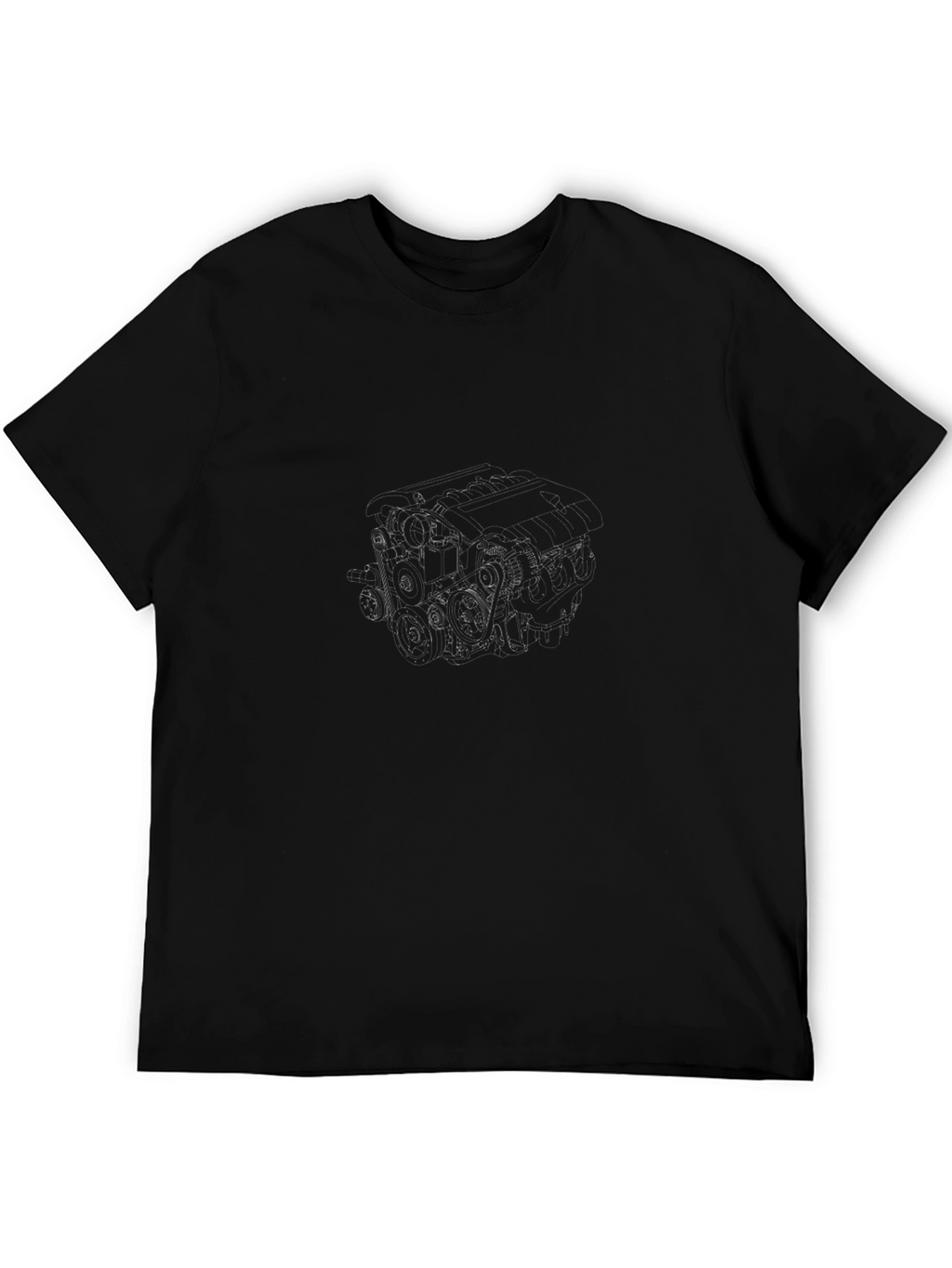 Black Engine Schematic T-Shirt