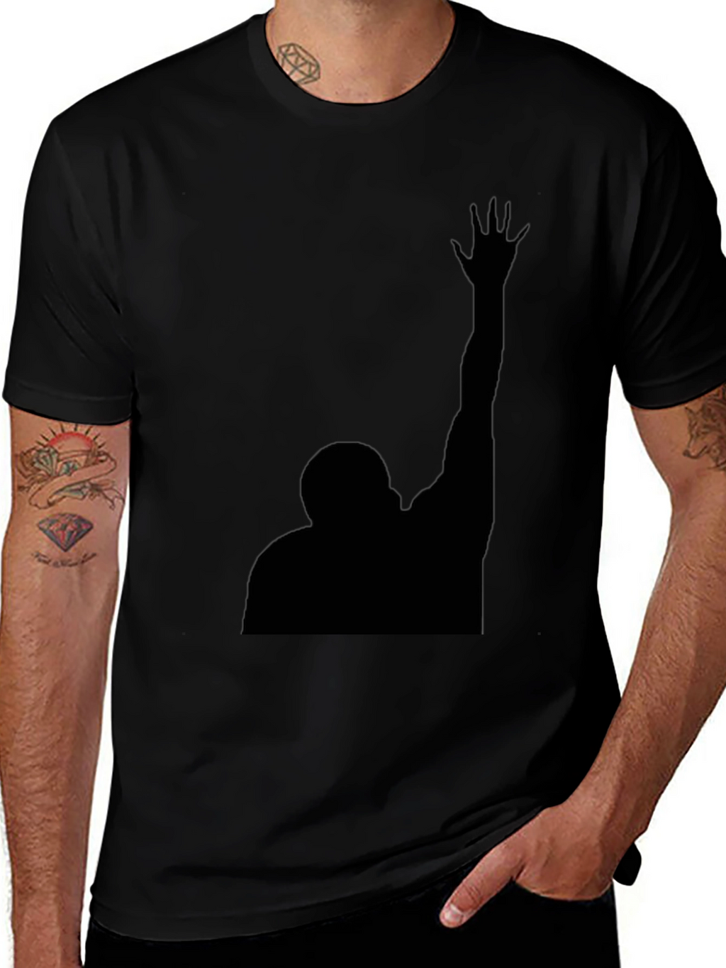Silhouette Graphic Tee - Black
