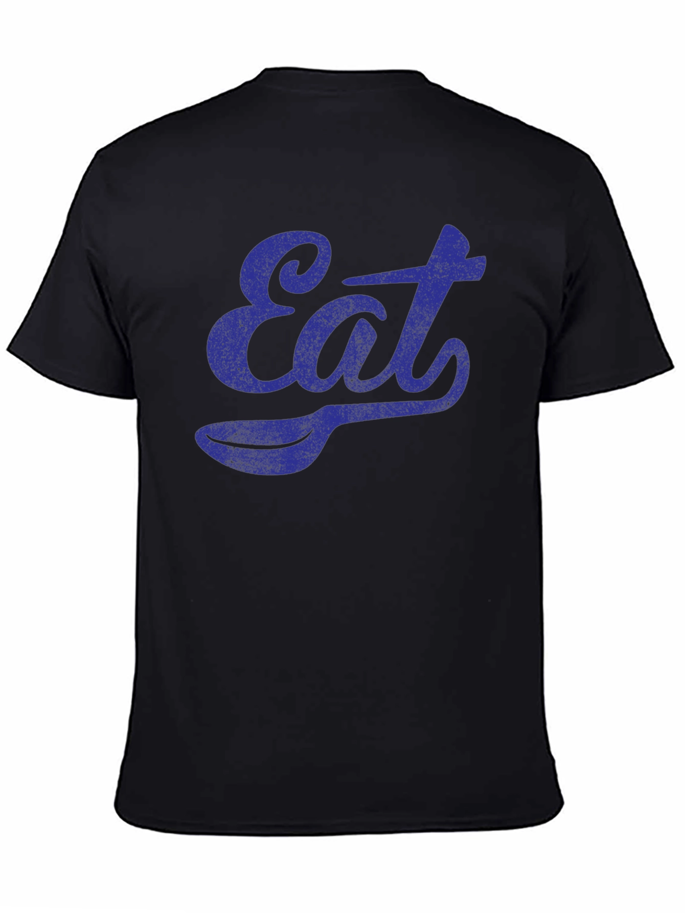 Eat Spoon Graphic T-Shirt - Casual Short Sleeve Tee