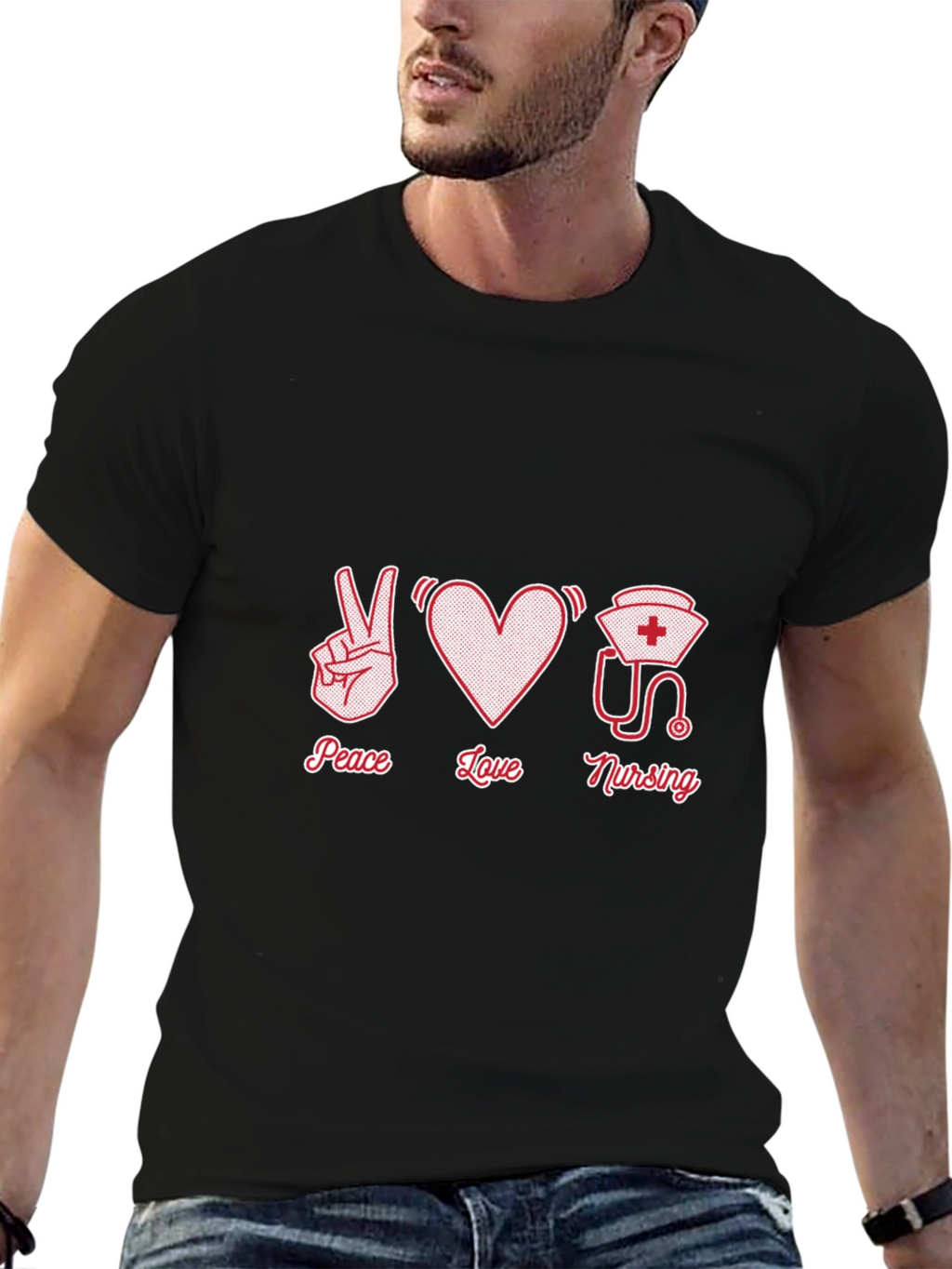Peace Love Nursing Graphic Tee