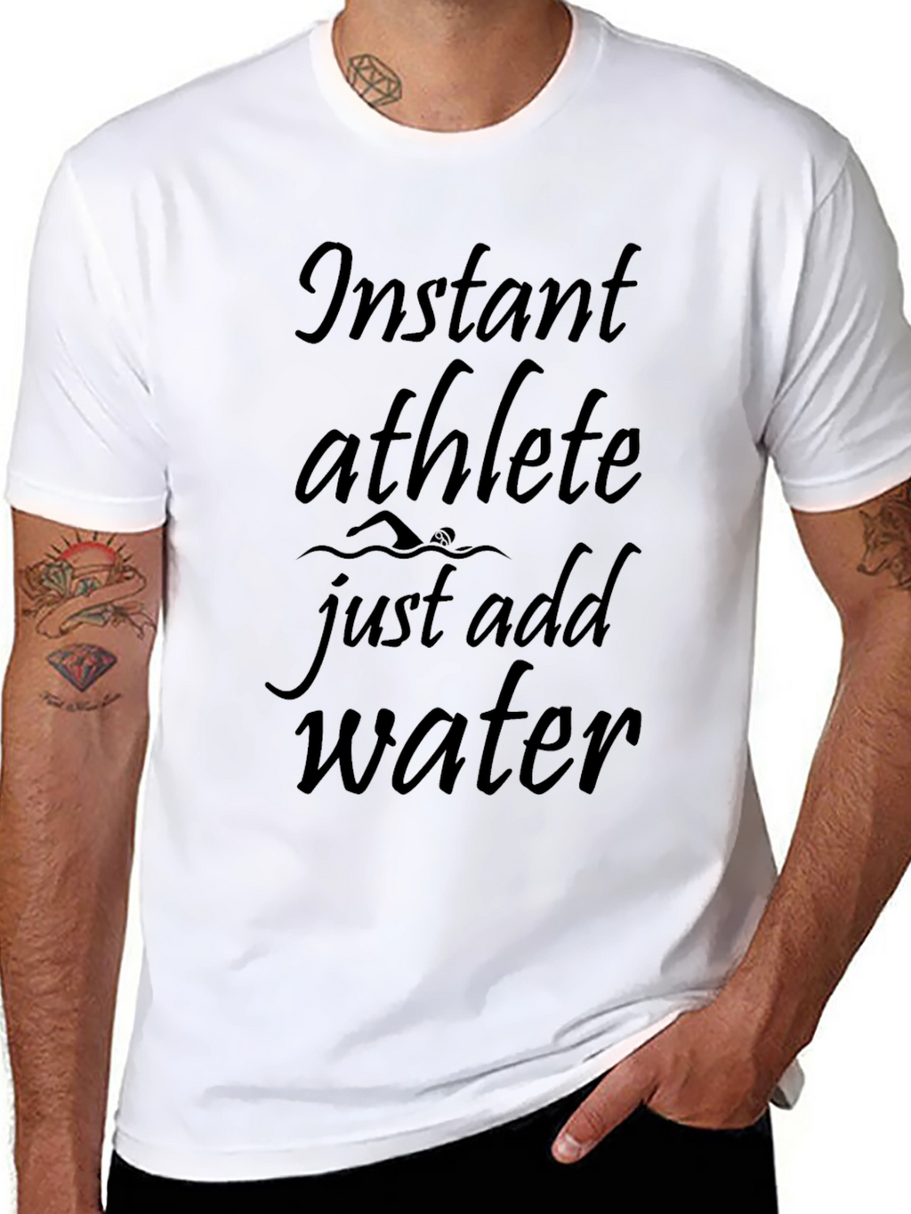 Instant Athlete Just Add Water Black T-Shirt