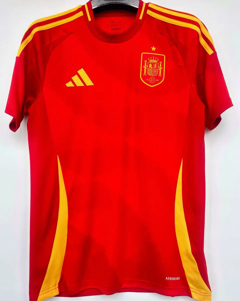 MORATA #7 Spain 1:1 Quality Home Red Fans Jersey 2024/25 ★★ Detail 1