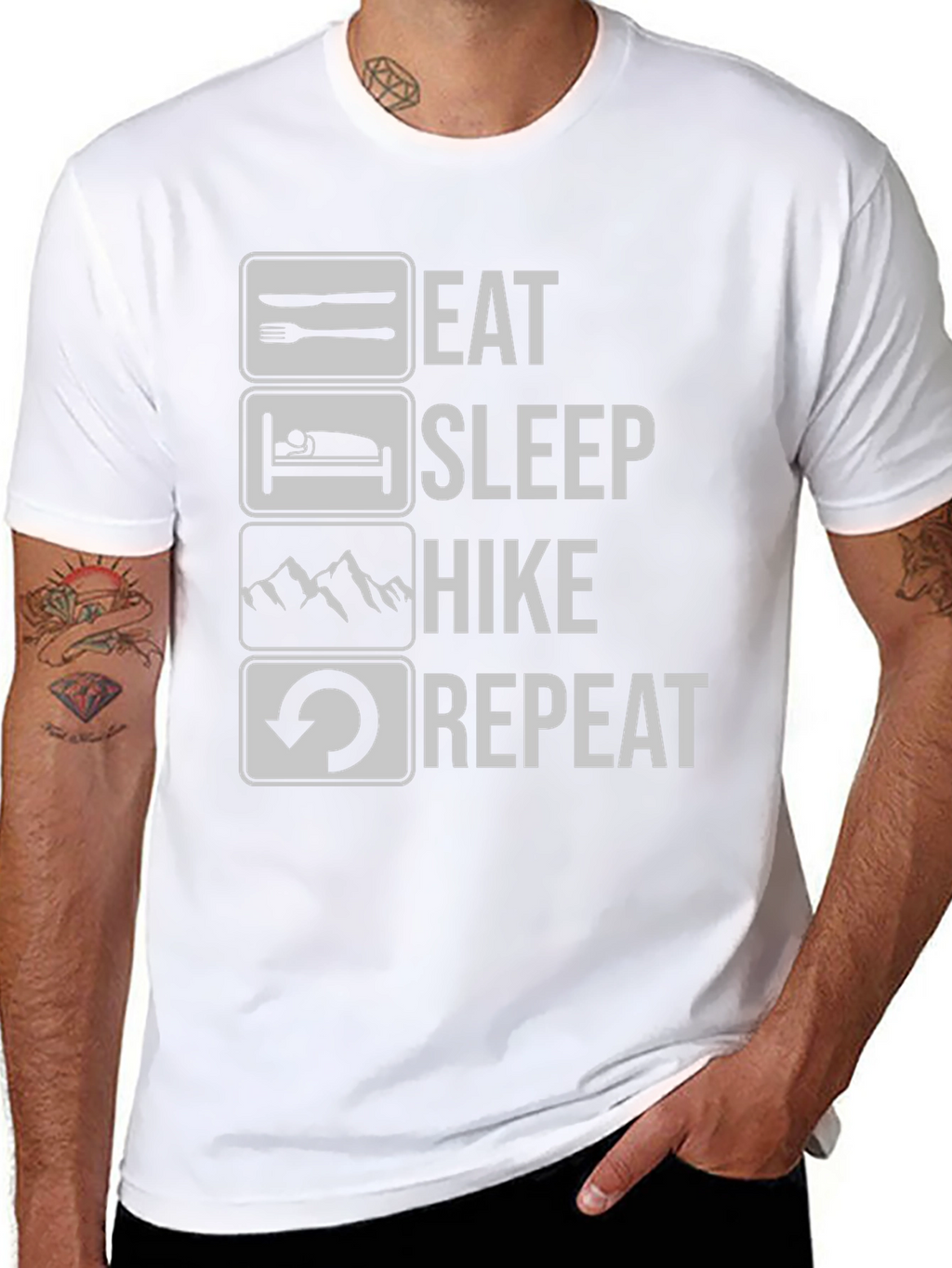 Eat Sleep Hike Repeat Graphic Tee