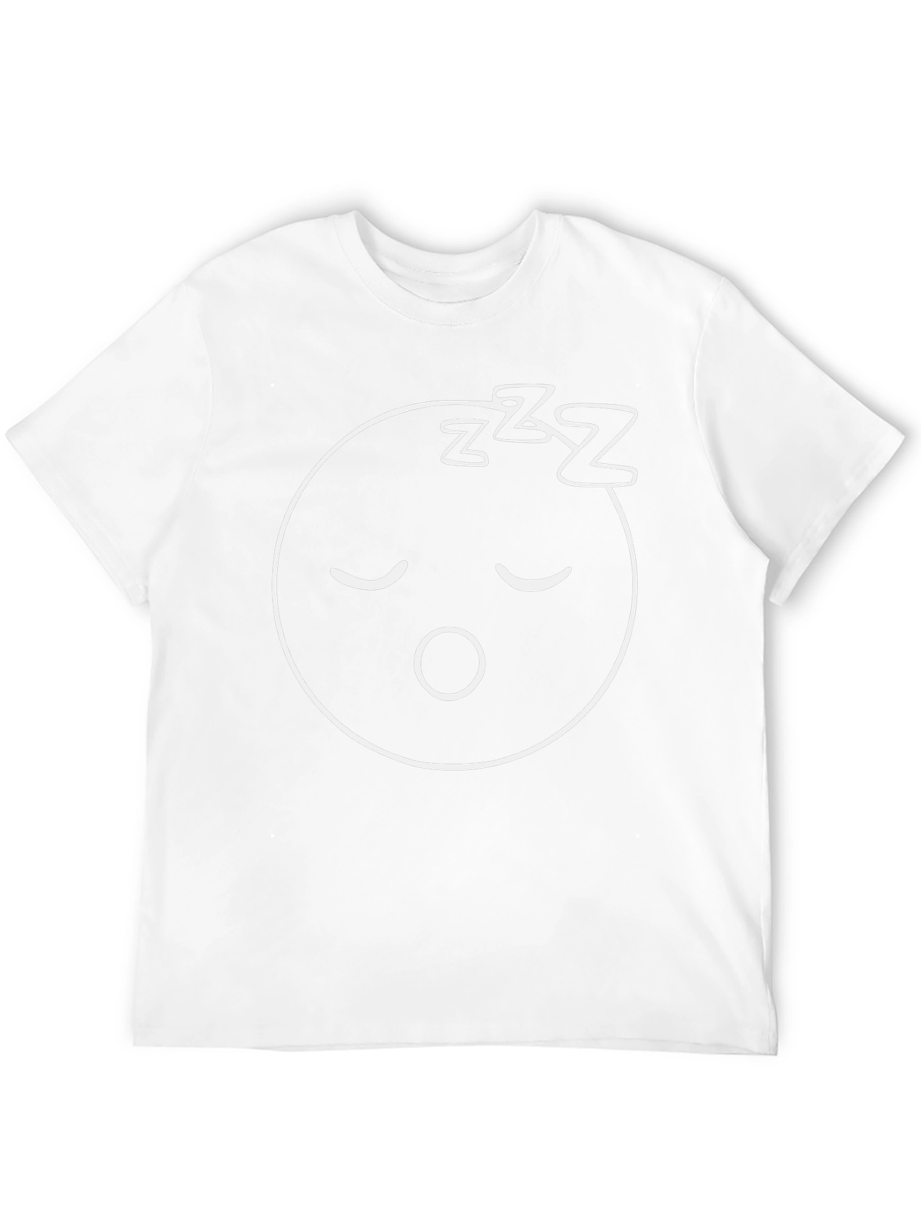Sleepy Face Graphic Tee - Comfortable Black T-Shirt