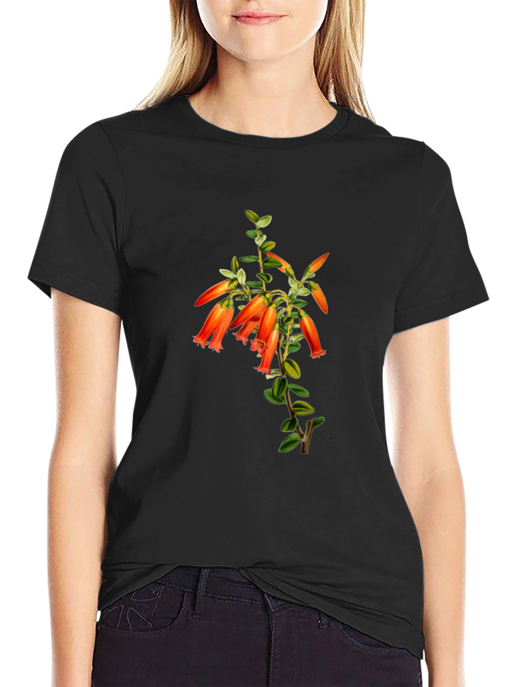 Floral Graphic Tee -  Unique Nature Print