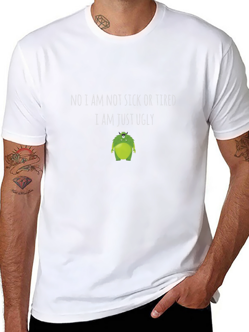 Funny Ugly Monster Graphic T-Shirt