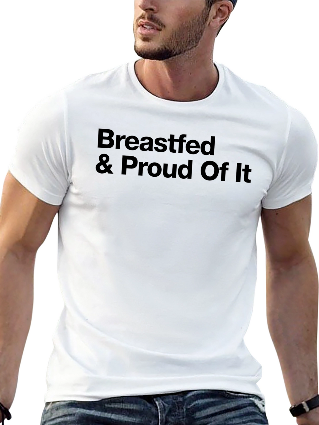Breastfed & Proud Of It Black Graphic Tee
