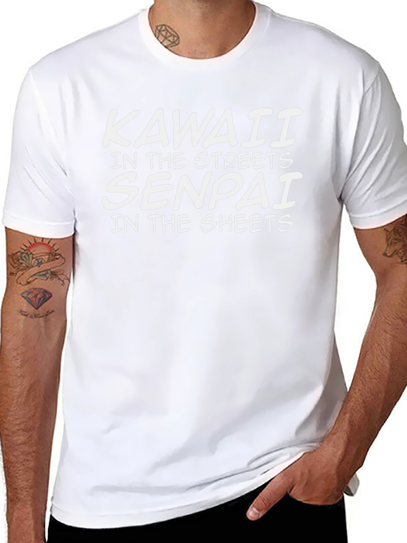 Kawaii Senpai Black T-Shirt