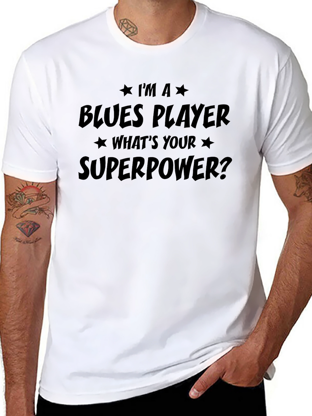 Blues Player Superpower T-Shirt - Musician Tee