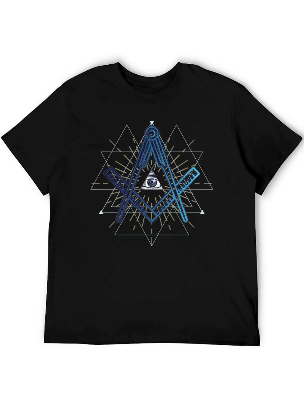 All Seeing Eye T-Shirt - Masonic Compass Design