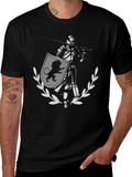 Knight & Lion Shield Graphic T-Shirt
