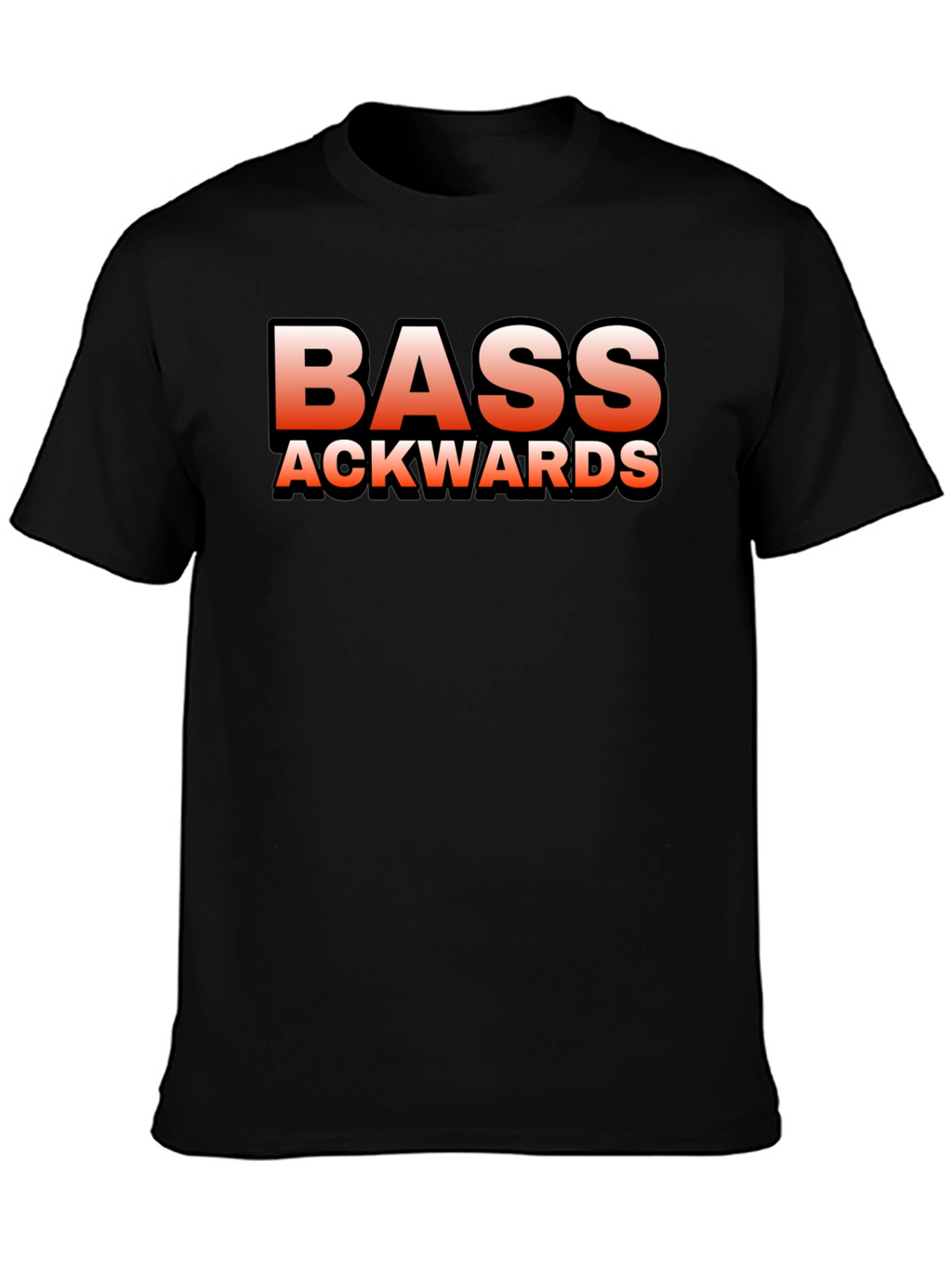 Bass Ackwards Black Graphic T-Shirt
