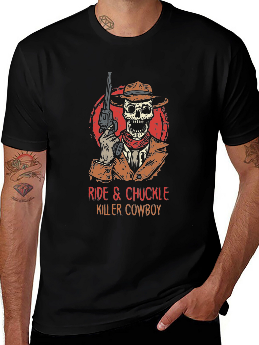 Ride & Chuckle Killer Cowboy Graphic Tee