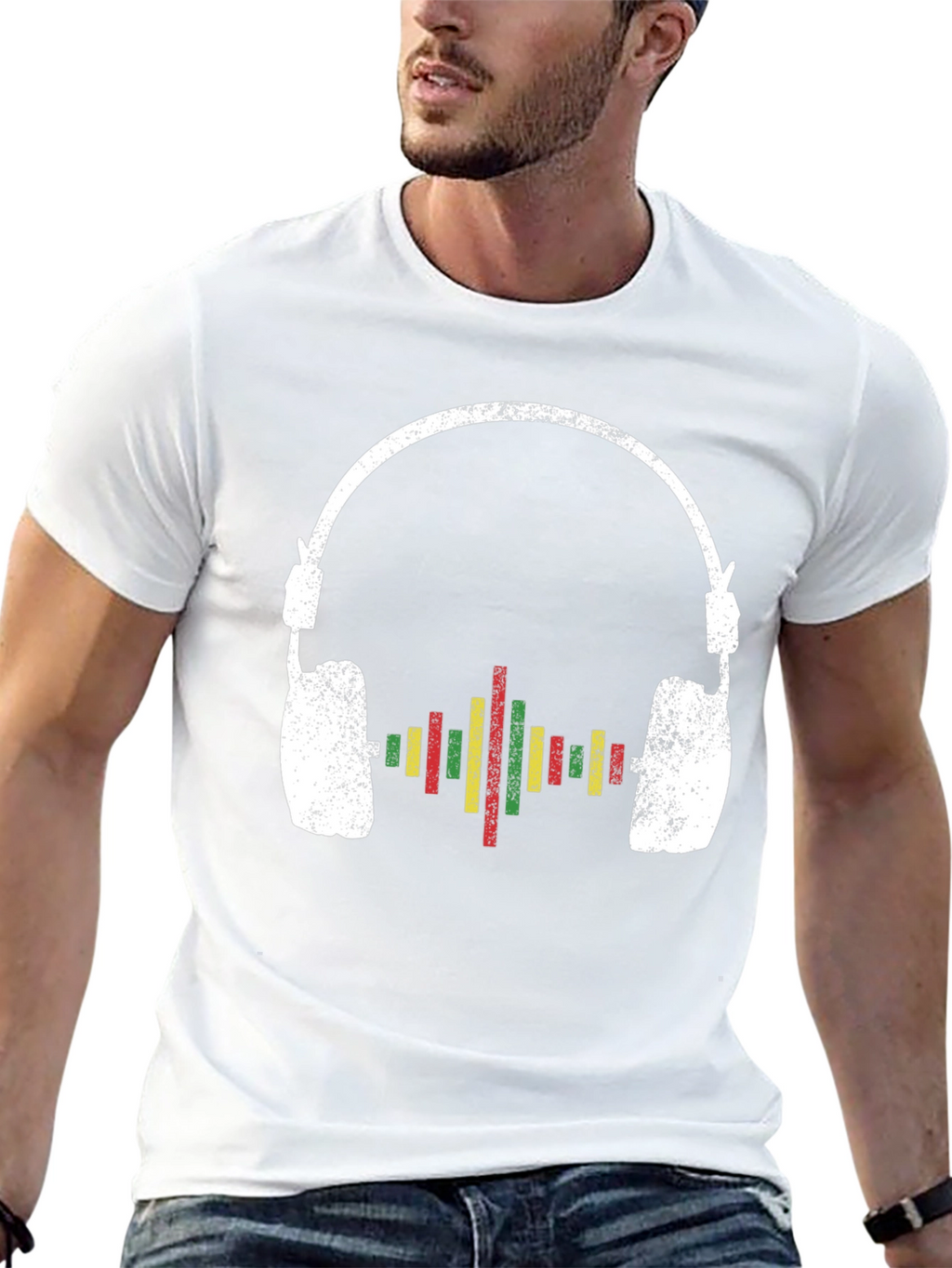 Reggae Music Headphone Graphic Tee