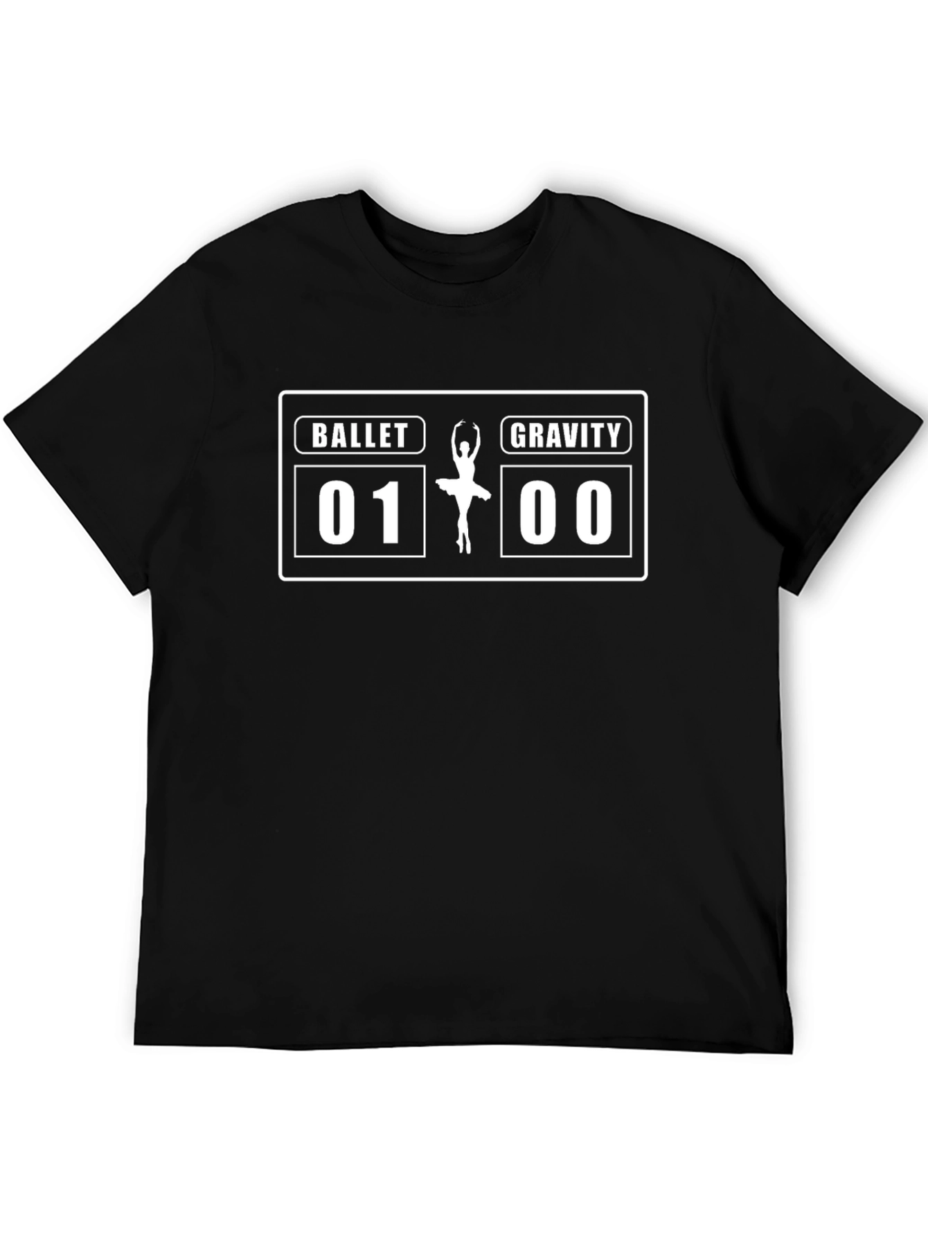 Ballet vs Gravity Scoreboard Black Graphic Tee