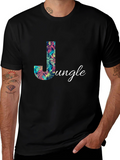 Jungle Print Black T-Shirt