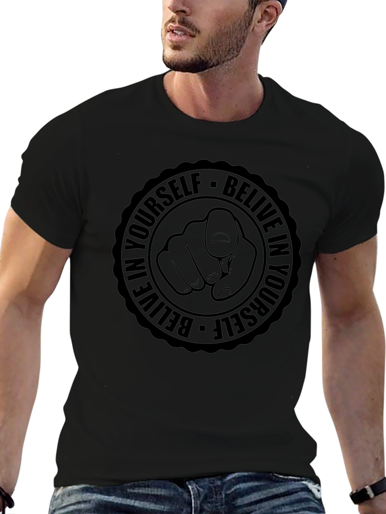 Believe in Yourself Graphic Tee - Black