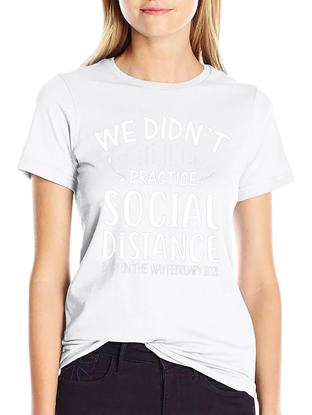 Funny Pregnancy Announcement T-Shirt - Social Distance Fail