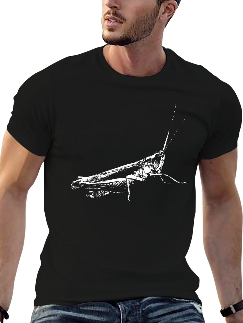 Grasshopper Graphic Tee - Black Cotton