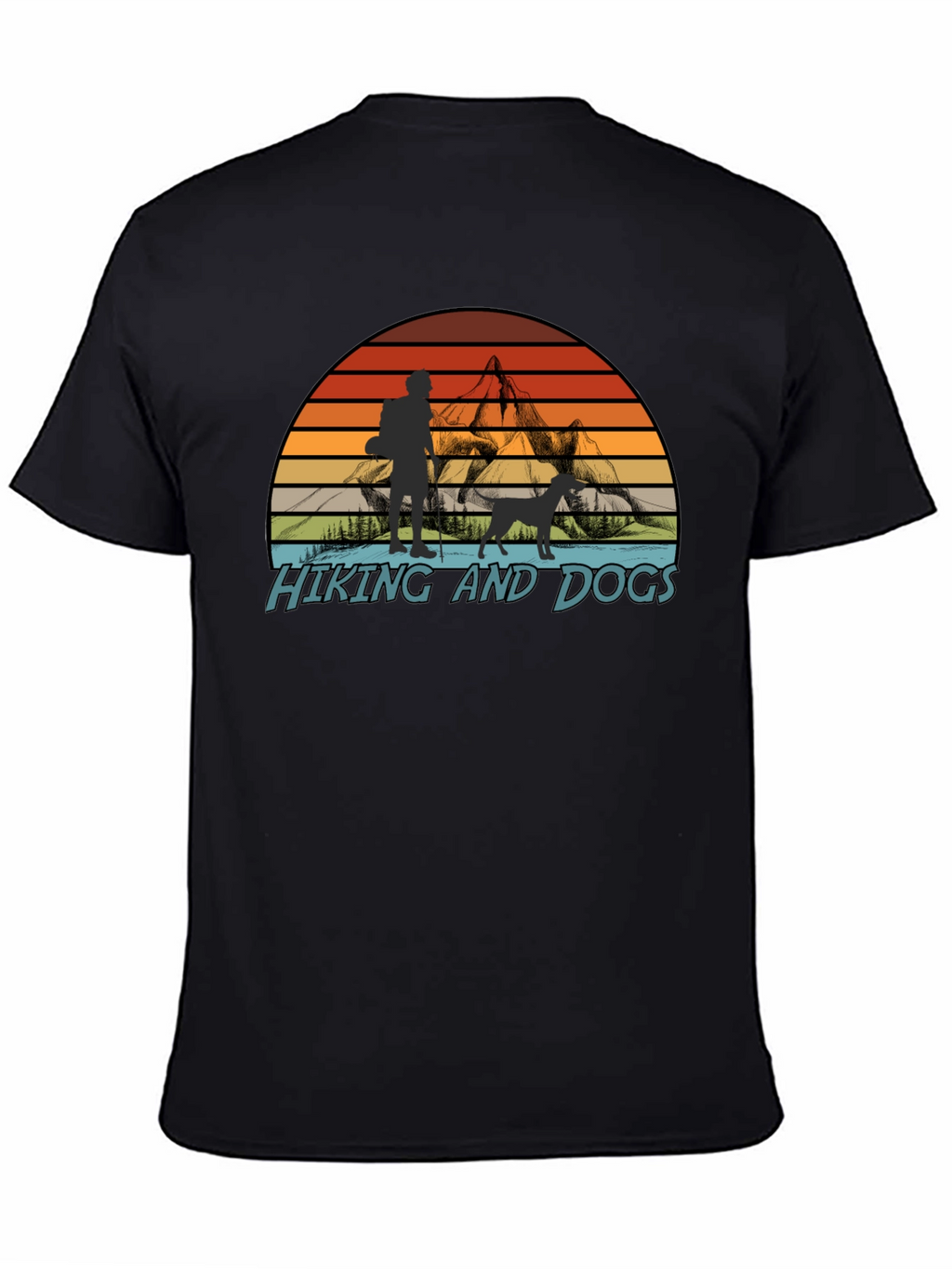 Hiking and Dogs Graphic T-Shirt
