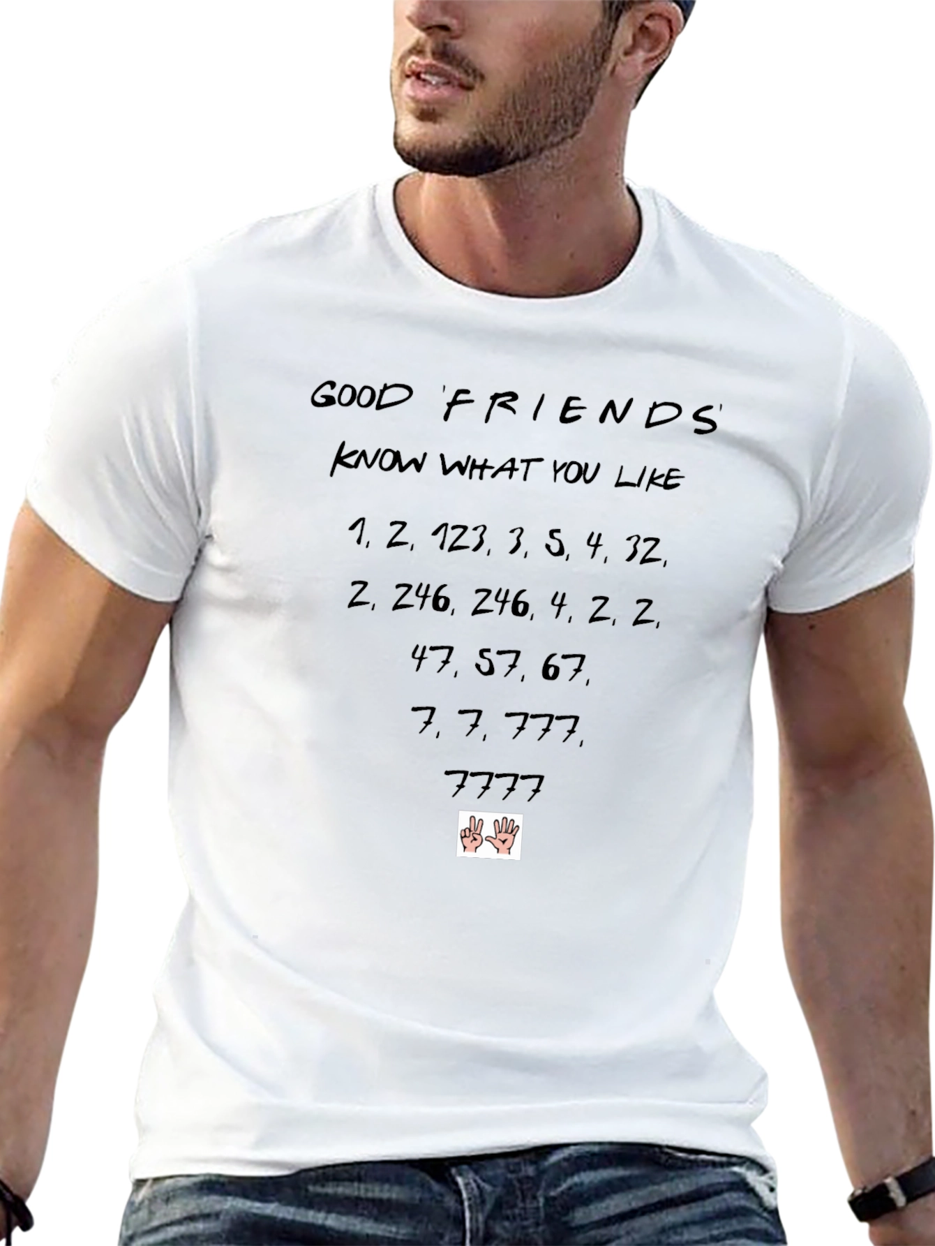 Good Friends Numbers Graphic T-Shirt