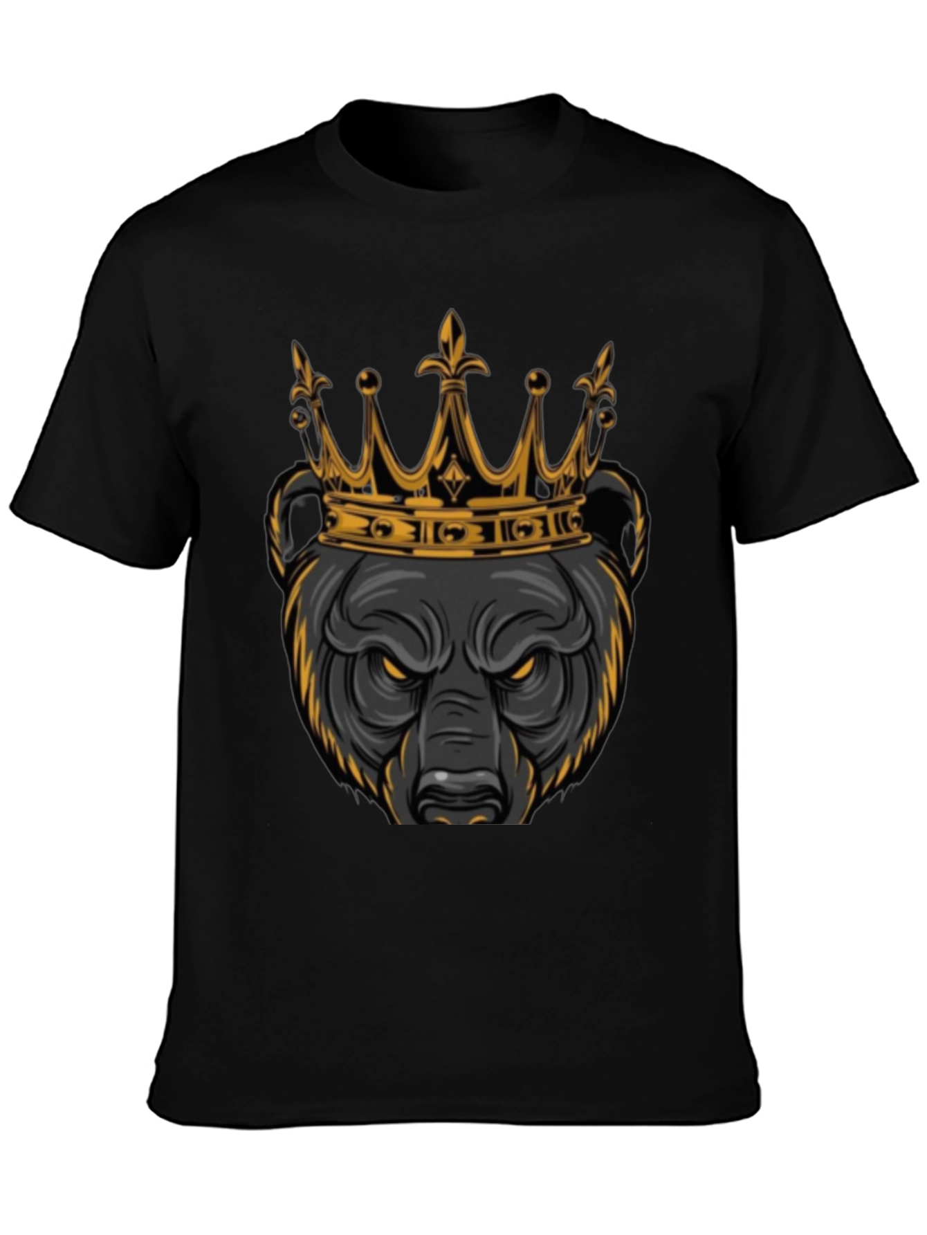King Bear Graphic Tee - Mens Black T-Shirt