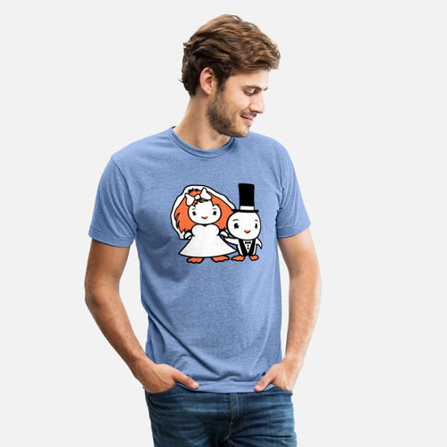 2 Birds Wedding Dress Couple Ducks Man Woman Fun