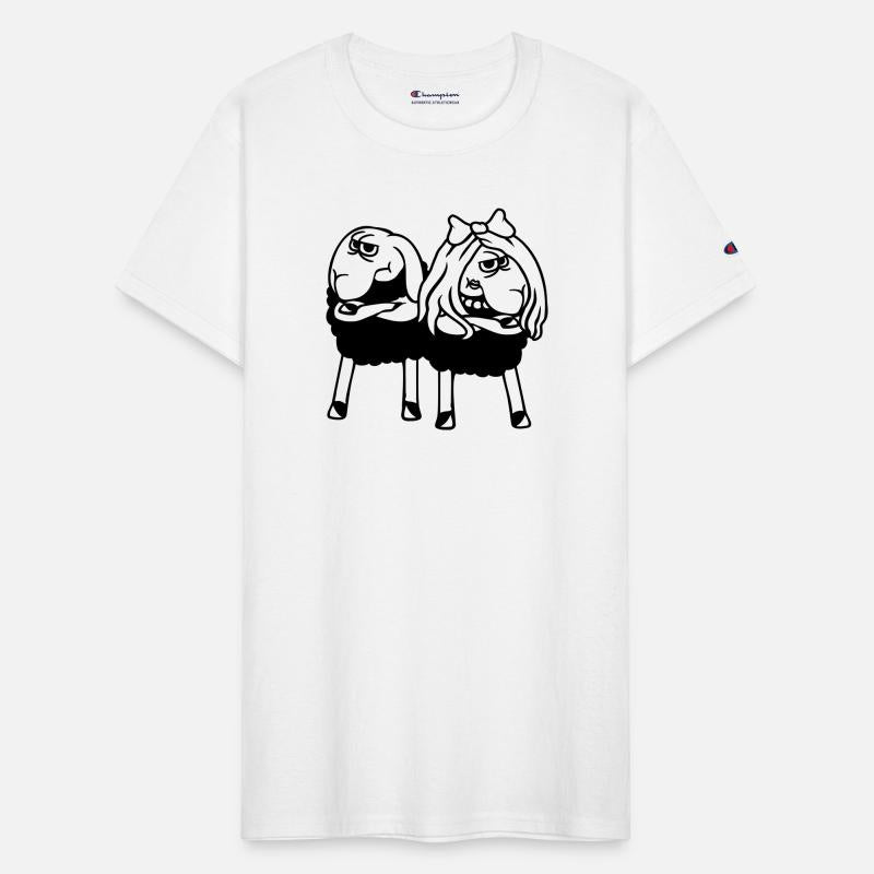 2 Black Sheep Couple Tired Angry Annoyed Offended