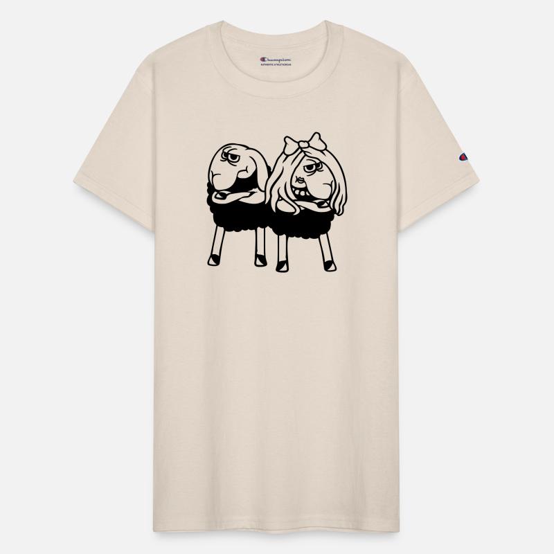 2 Black Sheep Couple Tired Angry Annoyed Offended
