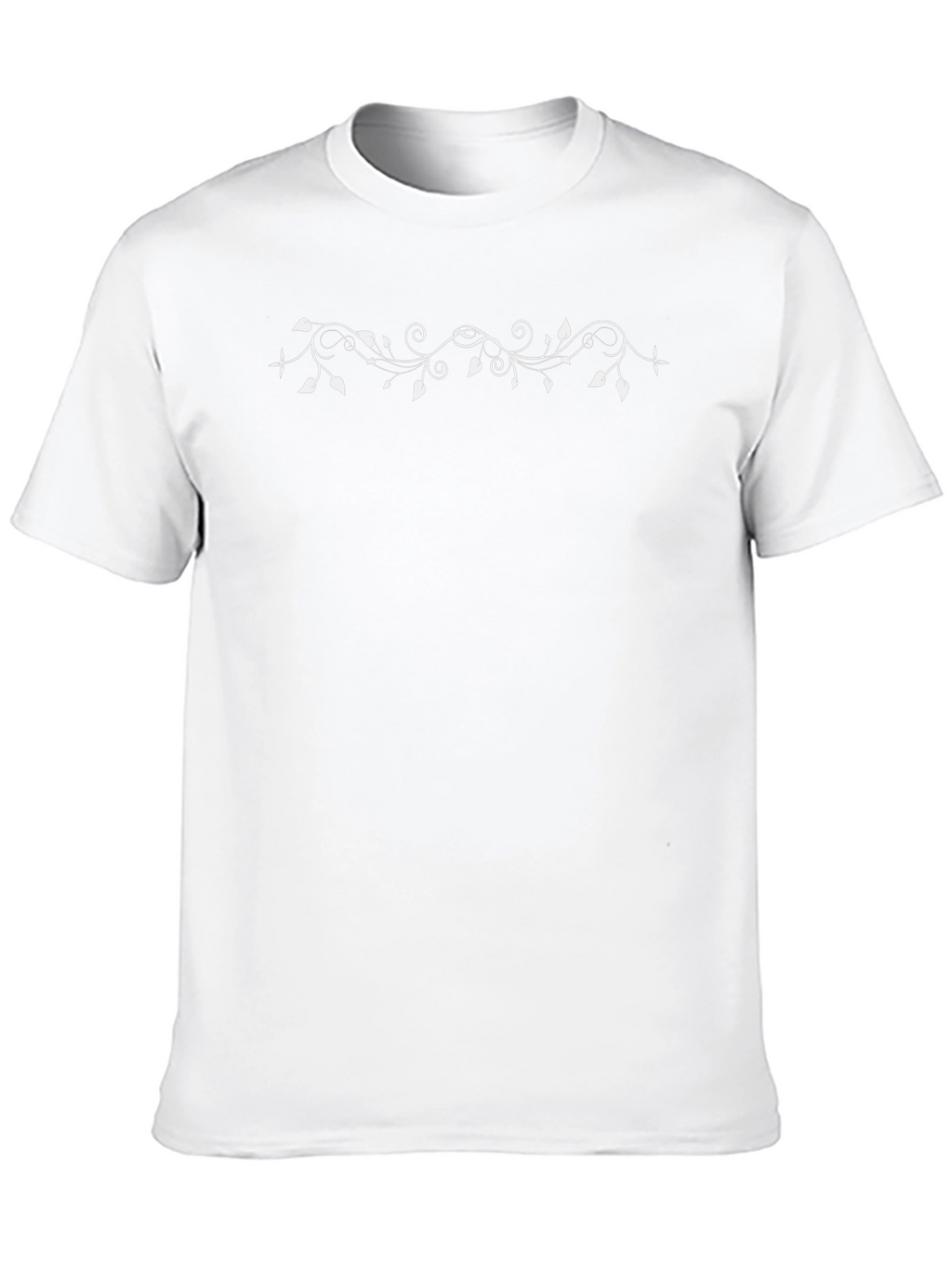 Elegant Vine Graphic Black T-Shirt