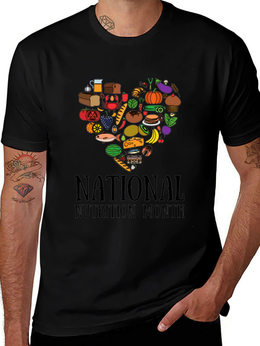 National Nutrition Month Heart T-Shirt