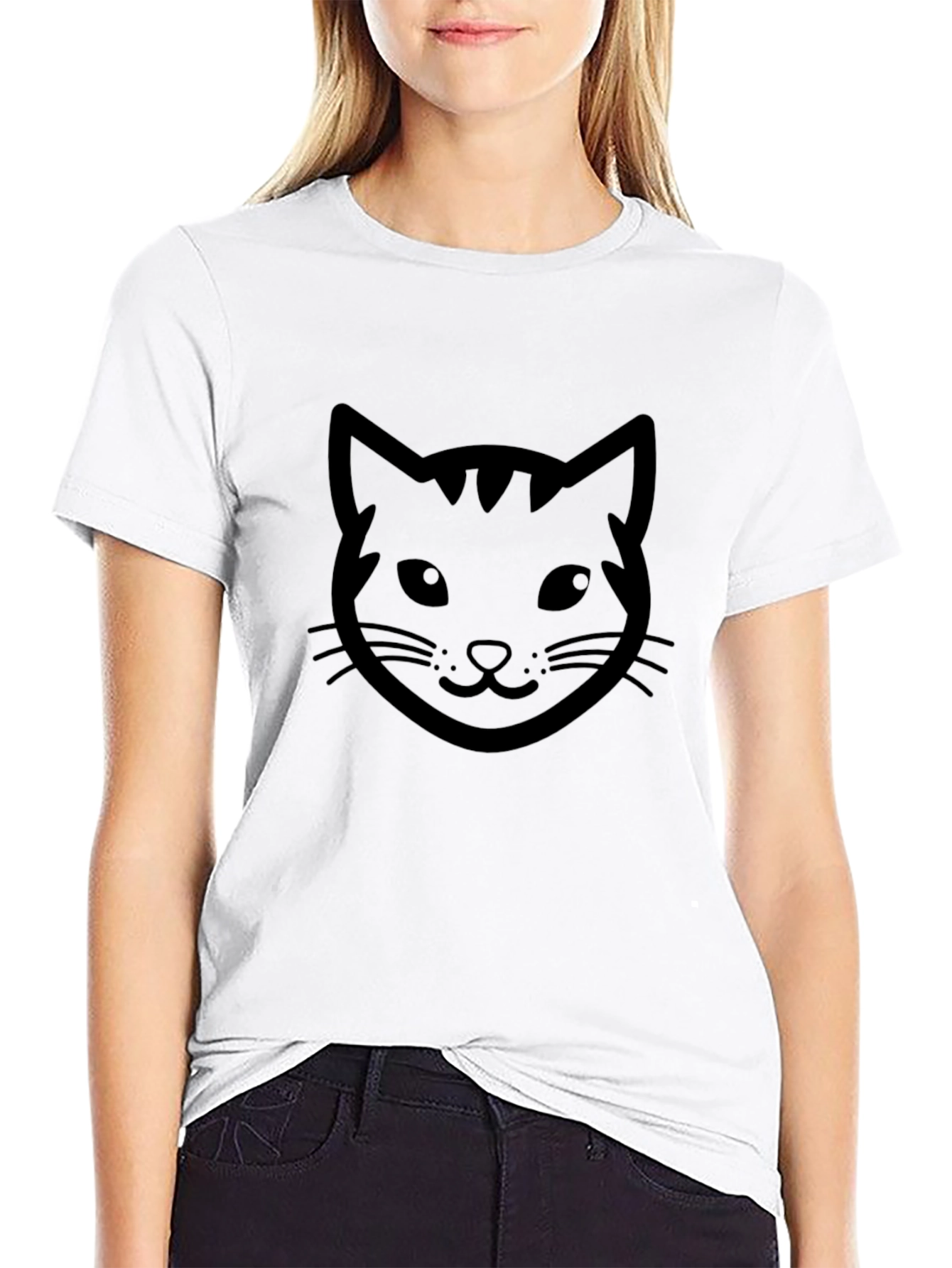 Cool Cat Graphic Tee - Black