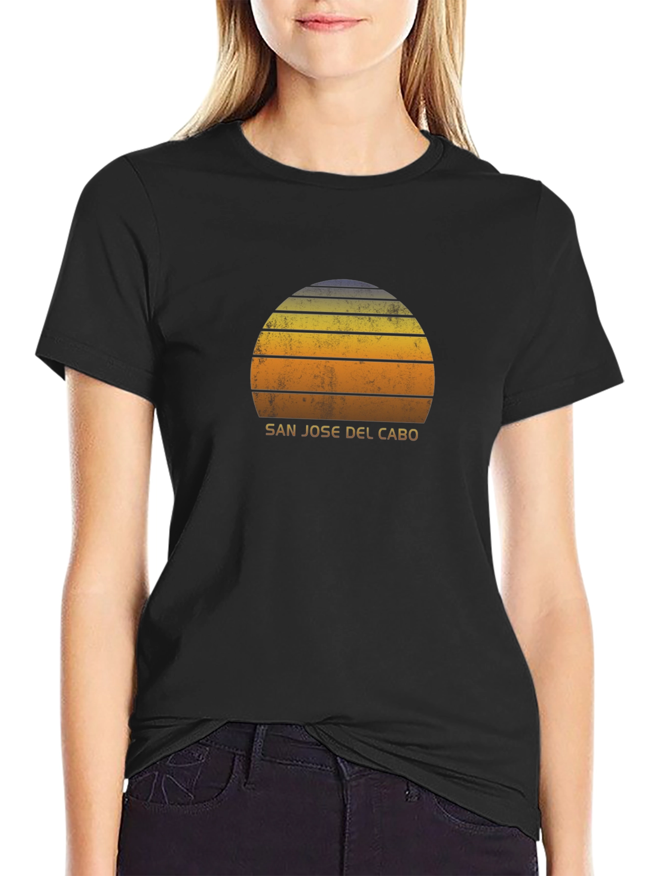San Jose Del Cabo Sunset Graphic Tee - Black