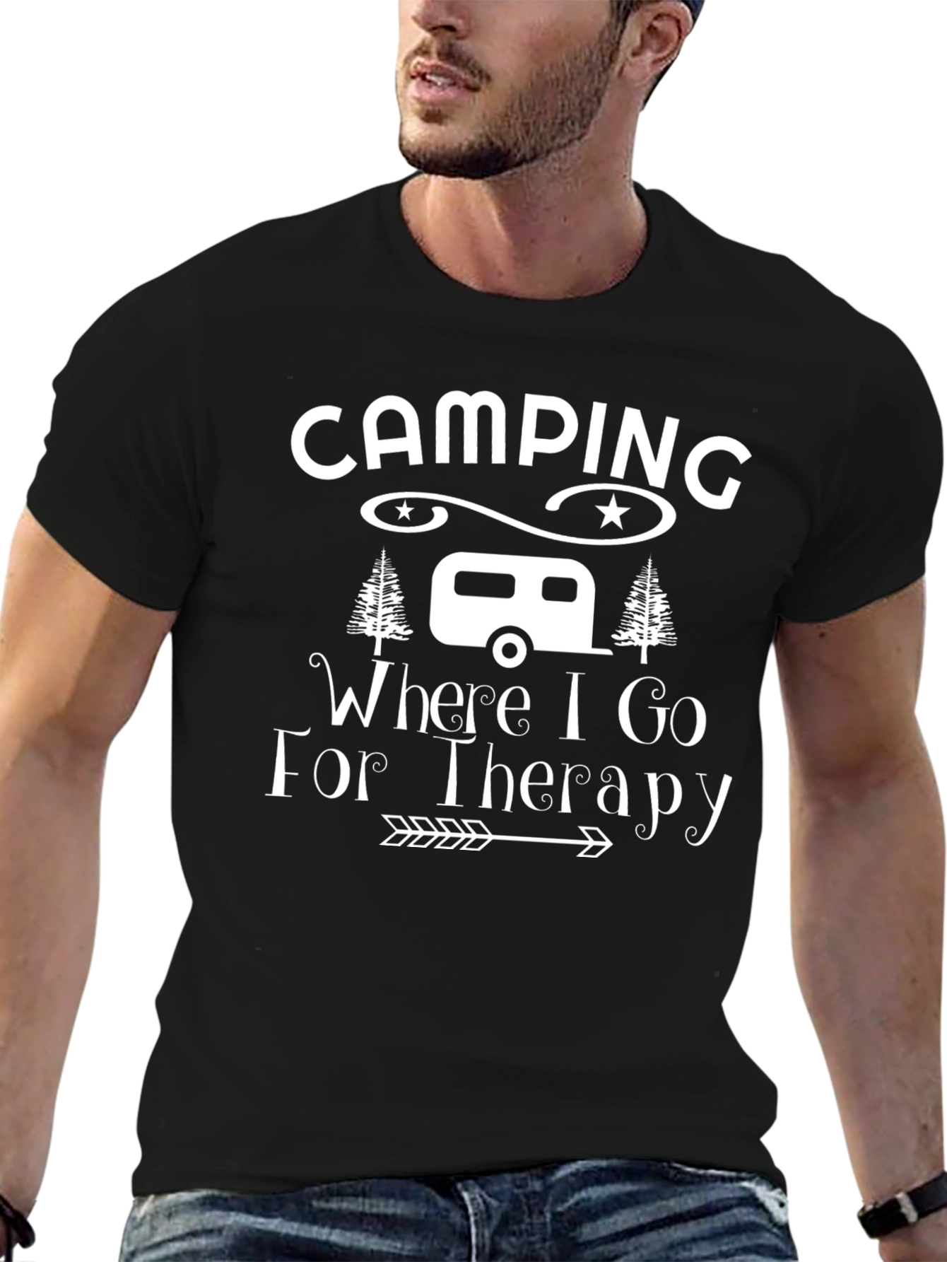 Camping Therapy T-Shirt: Where I Go For Therapy Tee