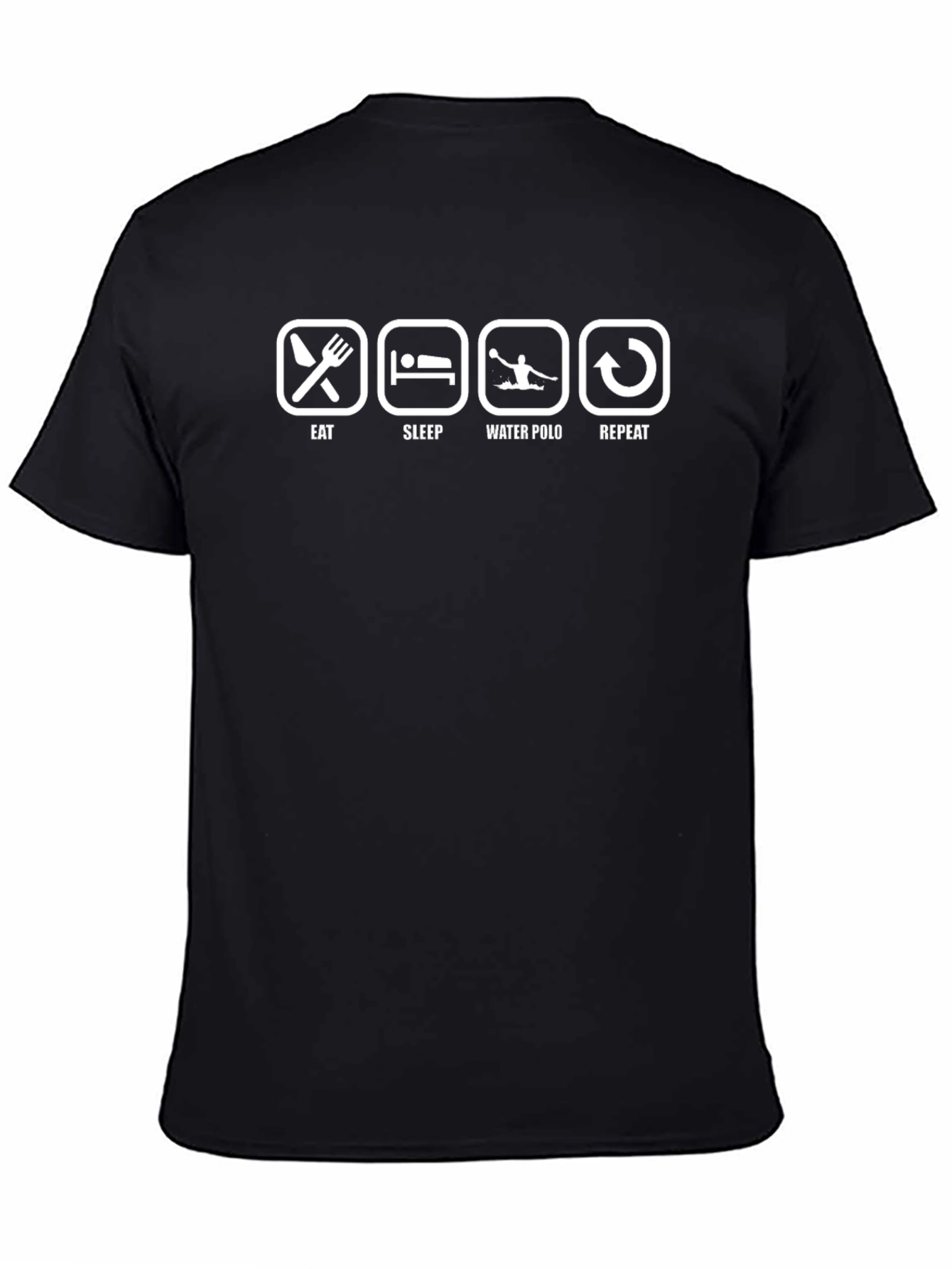 Eat Sleep Water Polo Repeat Black T-Shirt