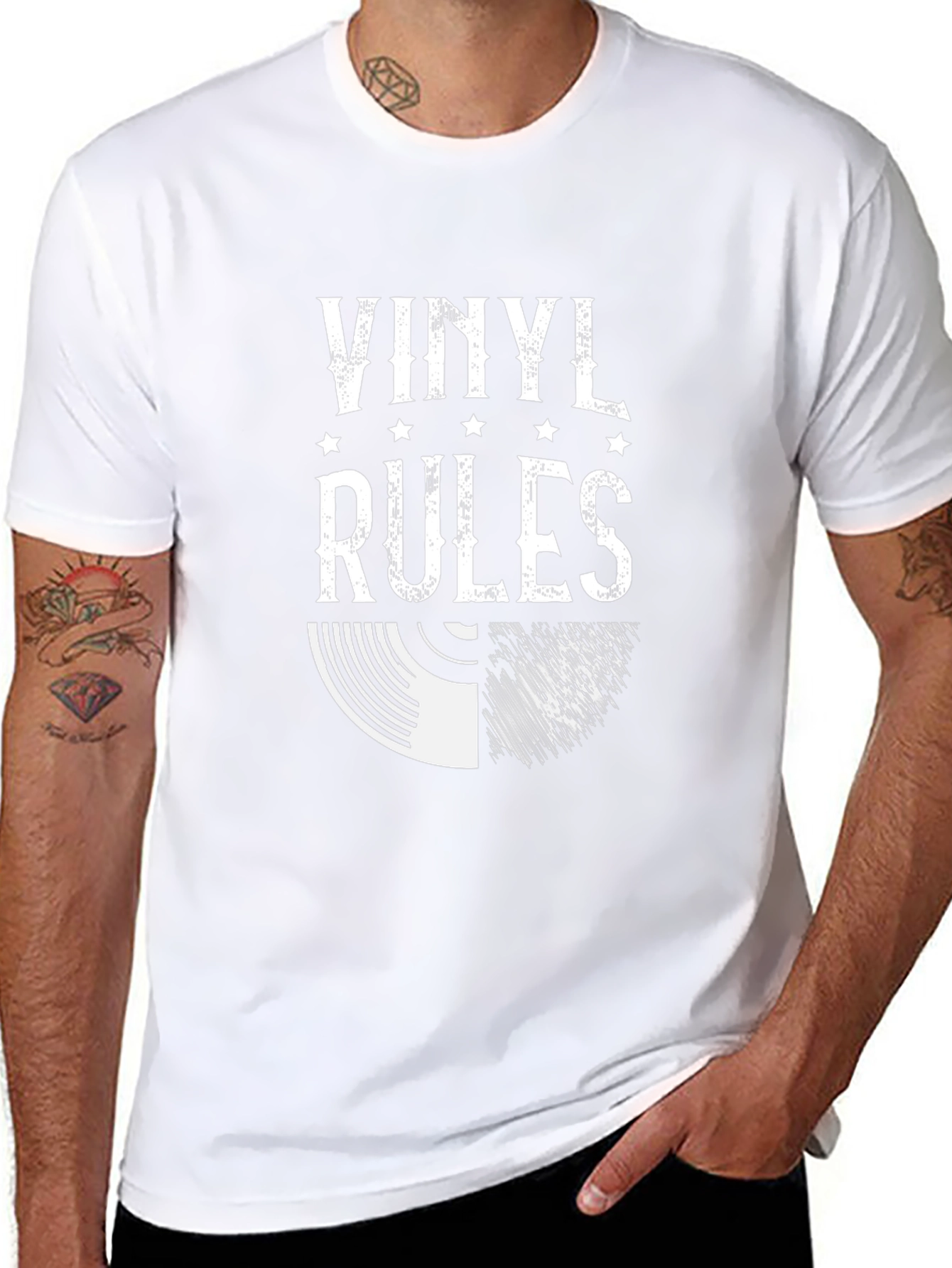 Vinyl Rules Graphic Tee - Music Lovers T-Shirt