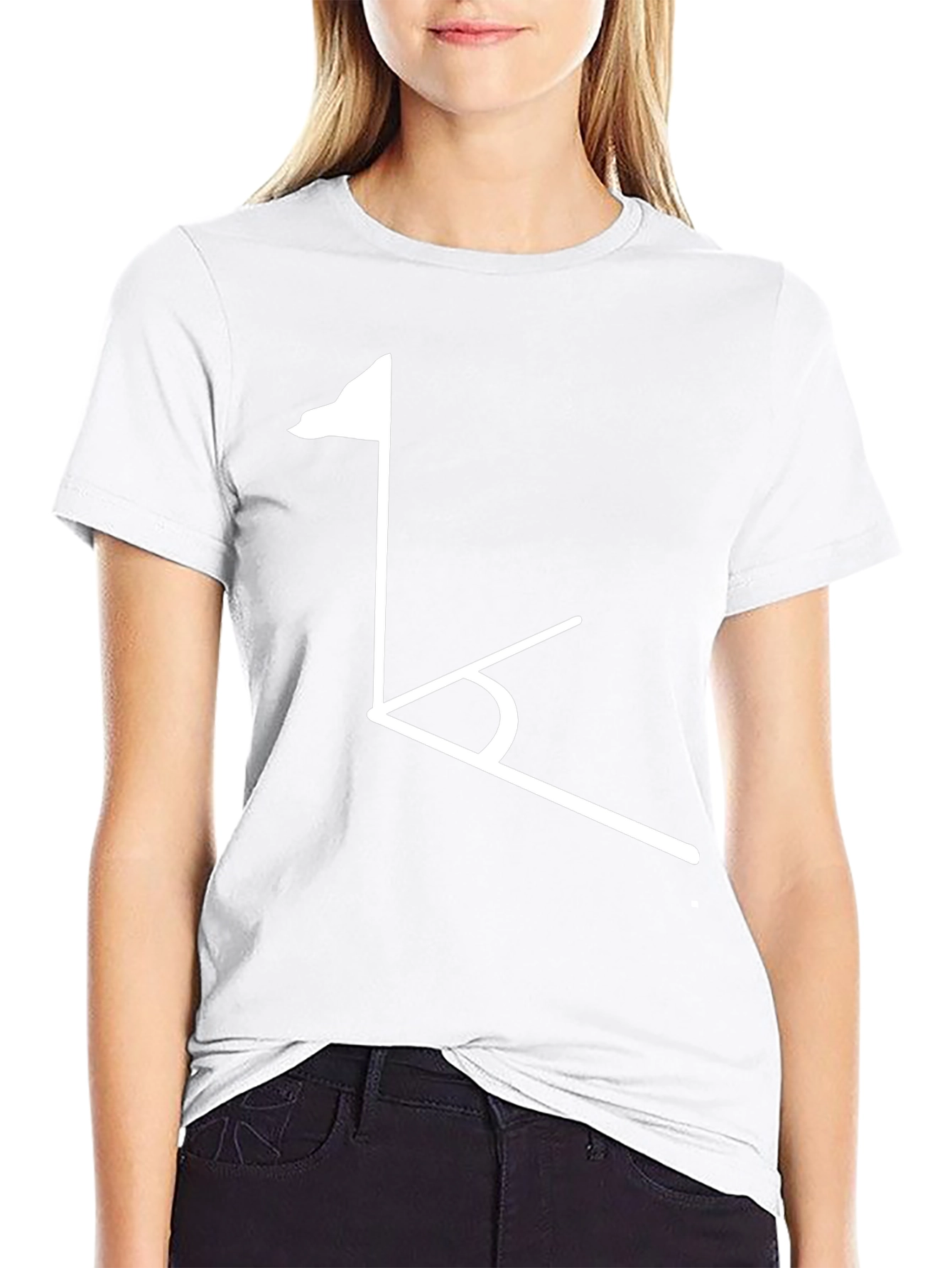 Golf Tee Black T-Shirt - Modern Geometric Design
