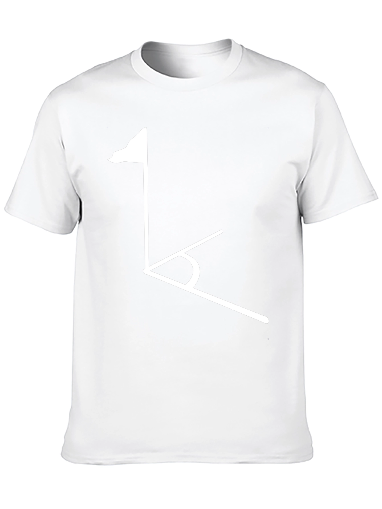Golf Tee Black T-Shirt - Modern Geometric Design