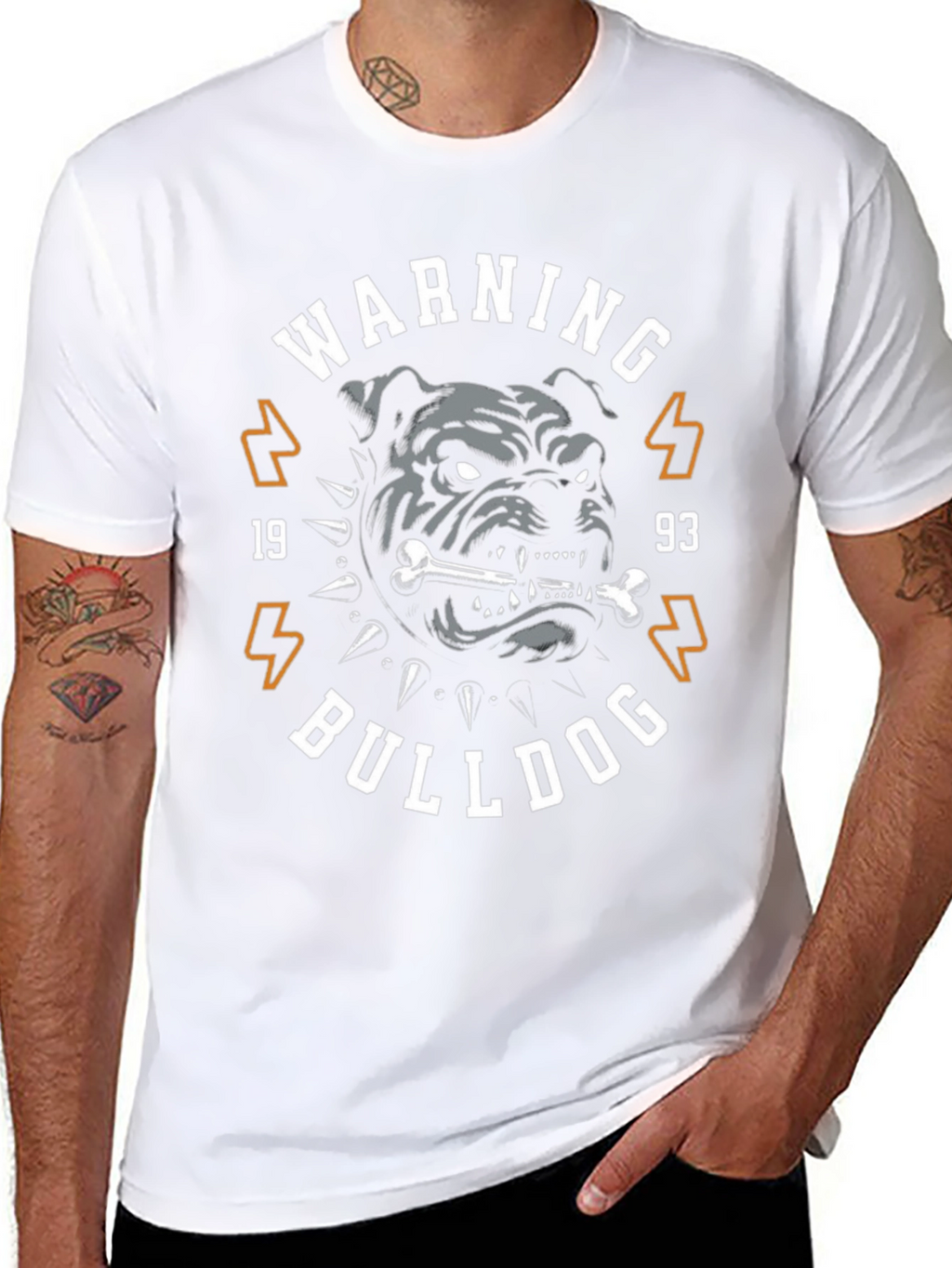 Warning Bulldog Graphic Tee