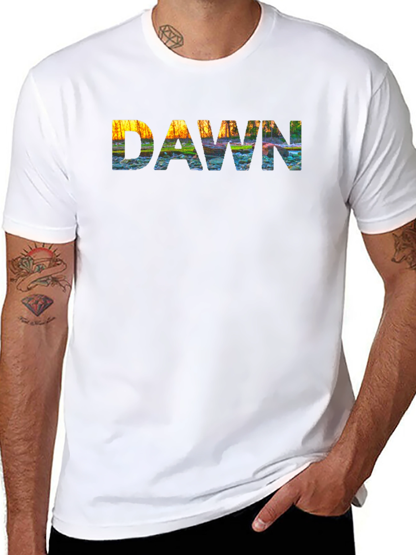 Dawn Graphic Print Black T-Shirt