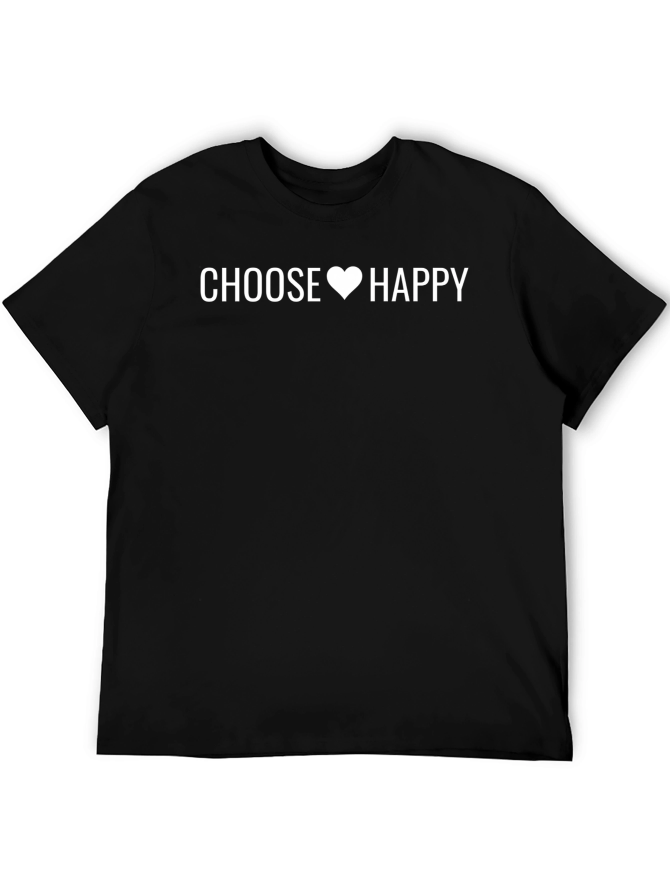 Choose Happy T-Shirt - Black Graphic Tee