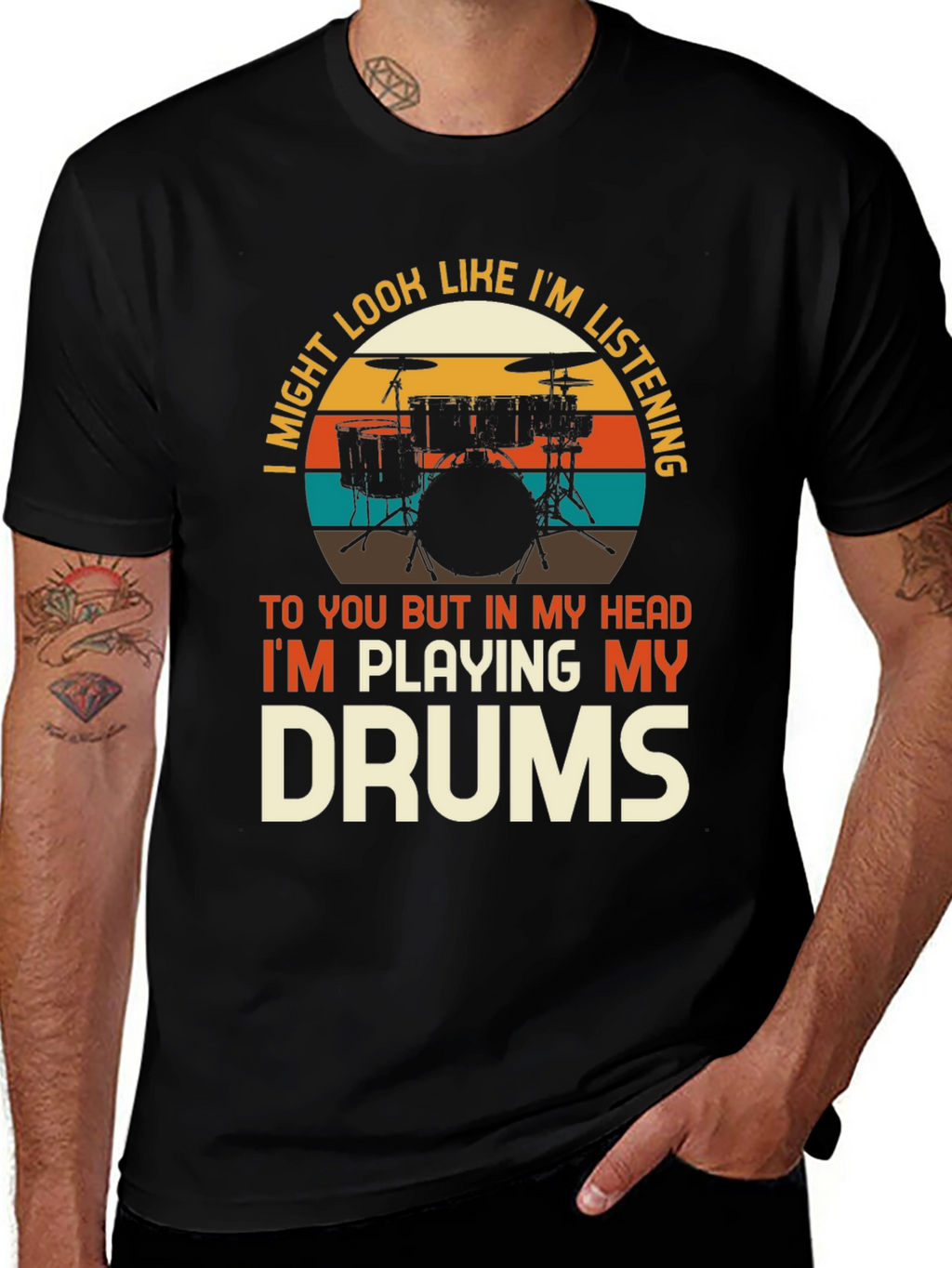 Drummer Humor T-Shirt - Im Playing My Drums